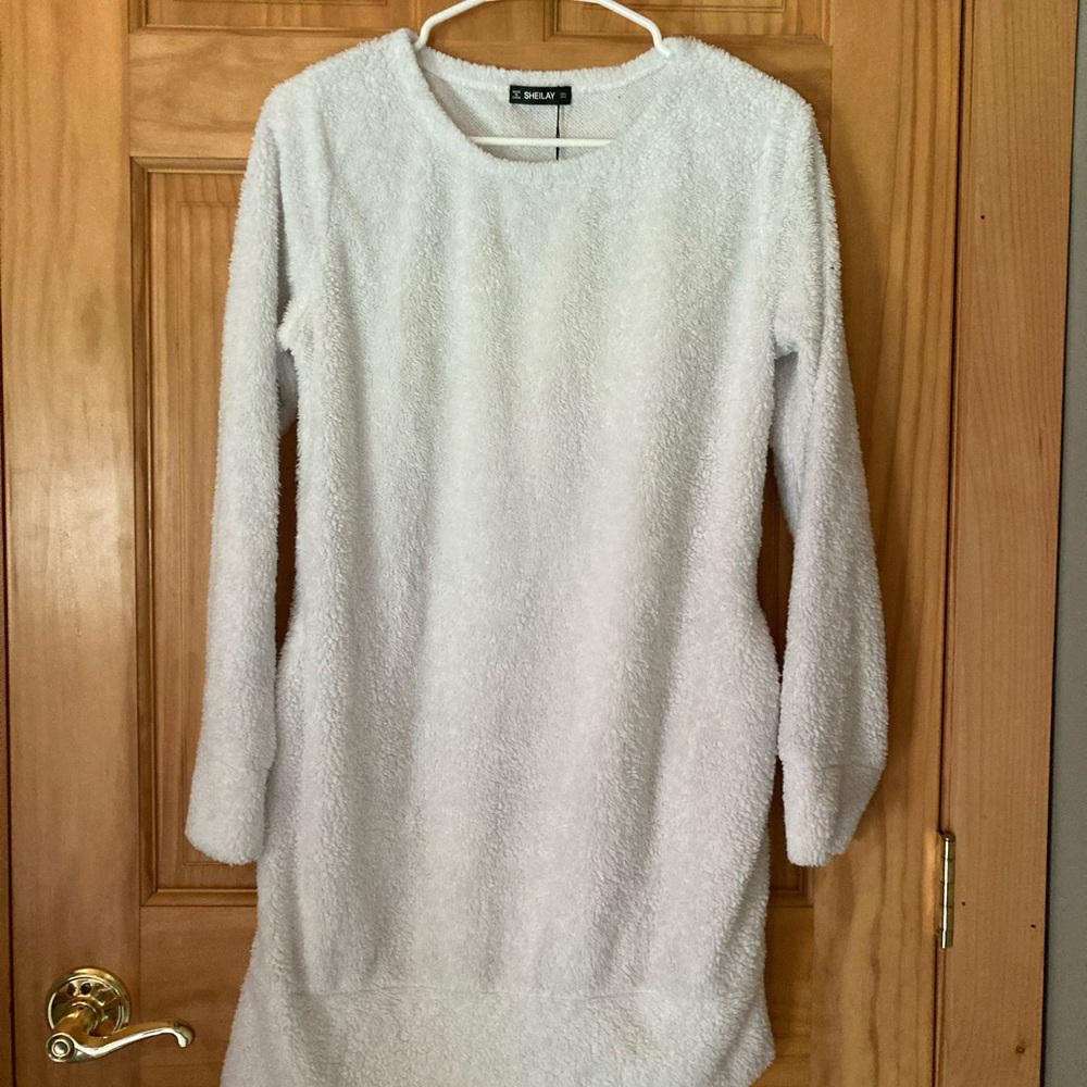 Long Beige Size Small Long Sleeve furry sleepwear